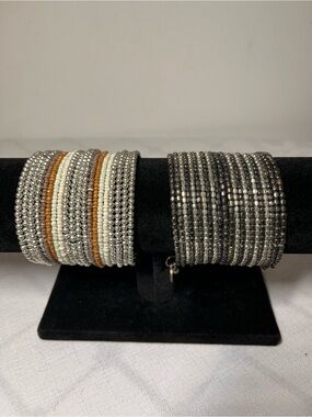 CUFF bracelets 
multi-strand seed-bead cuff
Boho casual